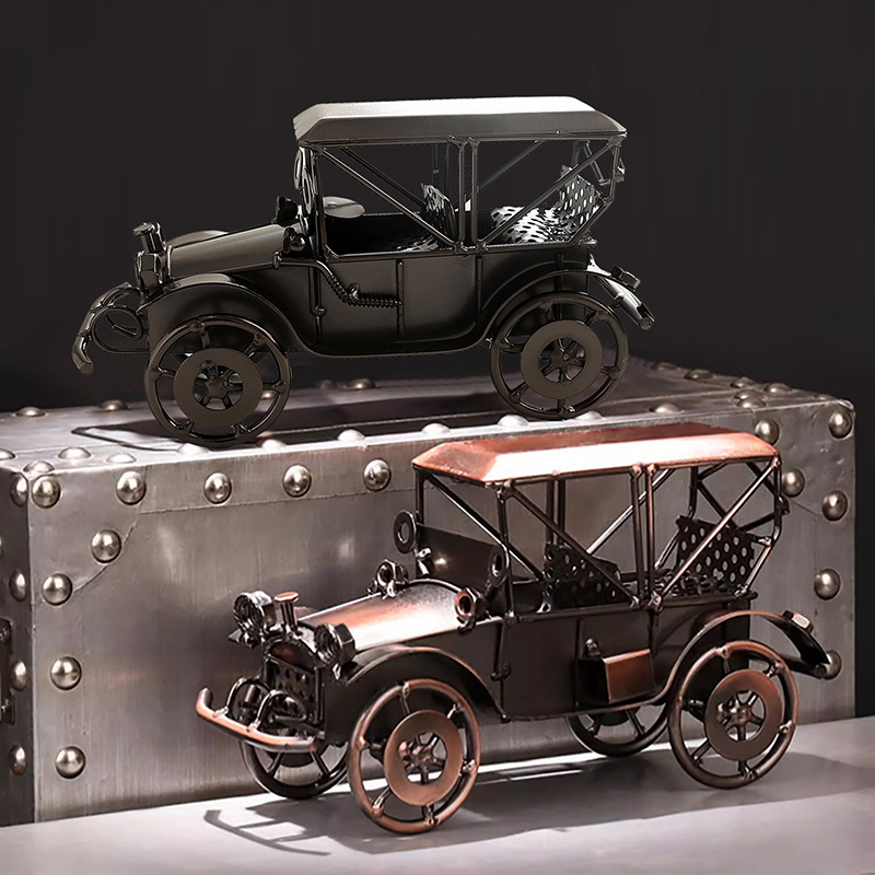 Vintage Collectible Toy Cars - European Style Vintage Alloy Old Car