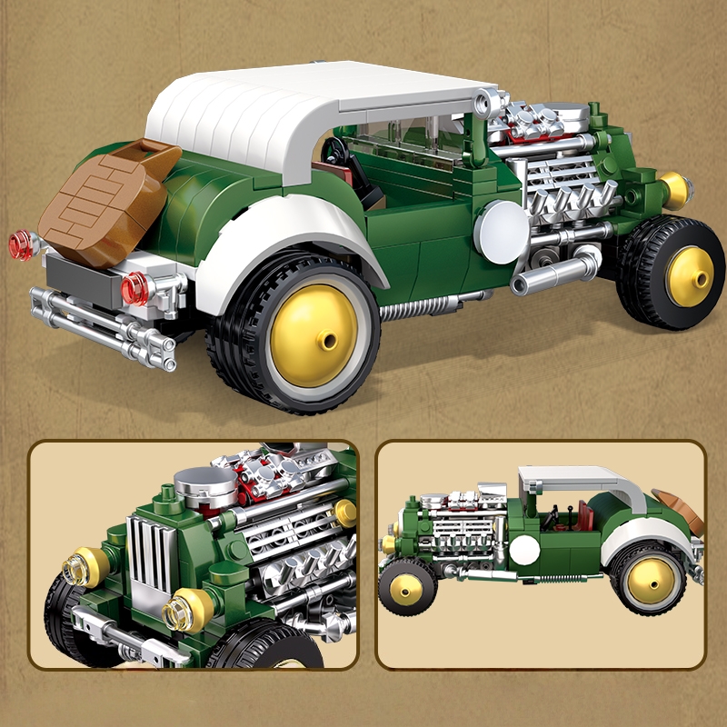 Retro vintage car building blo - Vintage Collectible Toy Cars review and price