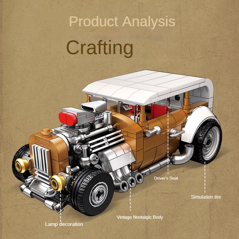 Retro vintage car building blo - Vintage Collectible Toy Cars review and price