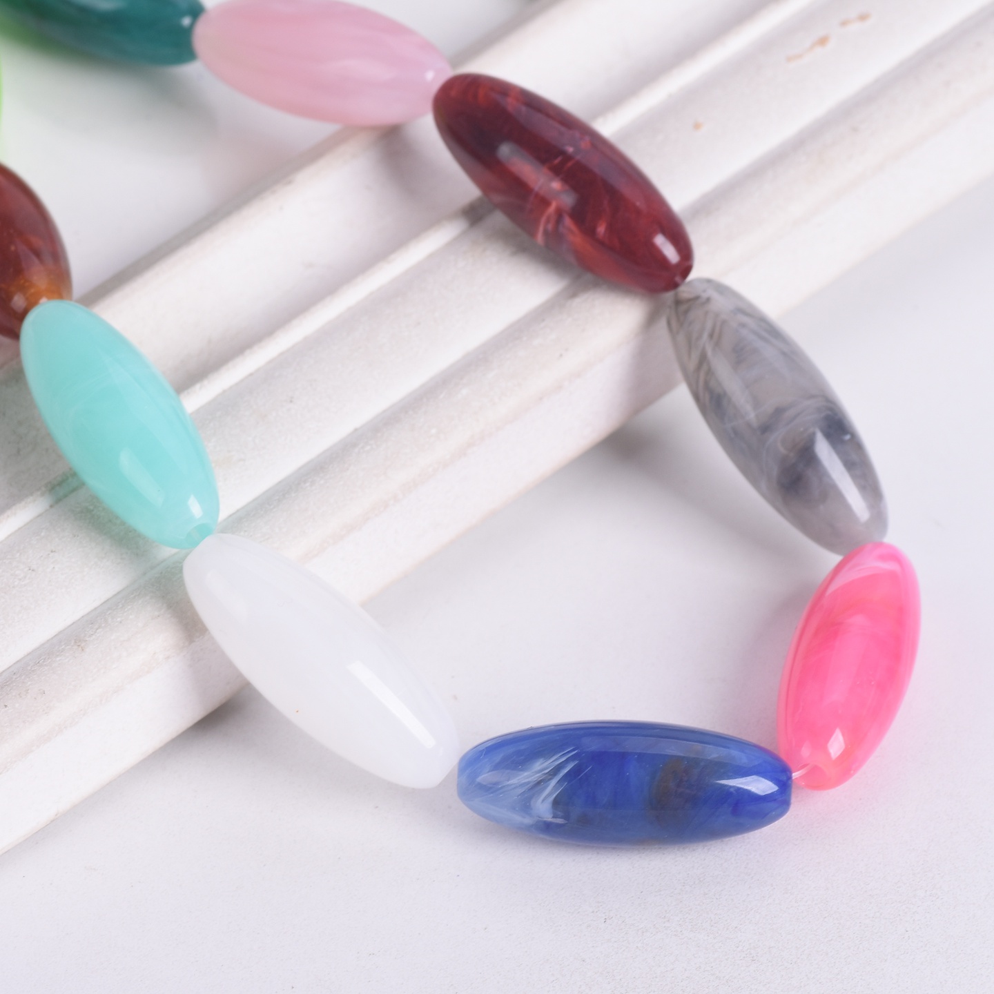 10pcs Rugby Oval Shape 31x12mm - Vintage Collectible Marbles review and price