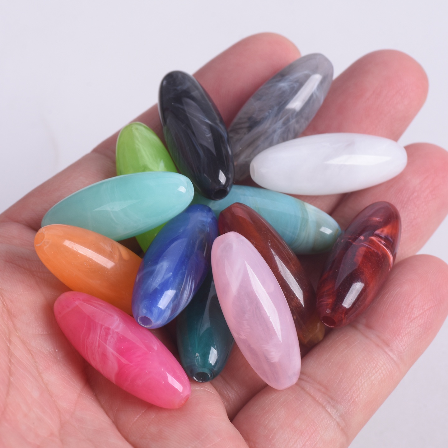10pcs Rugby Oval Shape 31x12mm - Vintage Collectible Marbles review and price