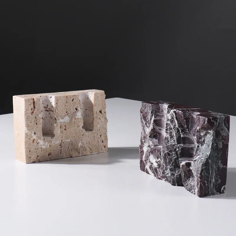 Natural Marble Stone Candle Ho - Vintage Collectible Marbles review and price