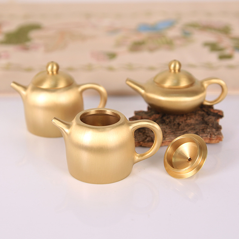 Brass Mini Teapot, Chinese Sty - Vintage Collectible Furniture review and price