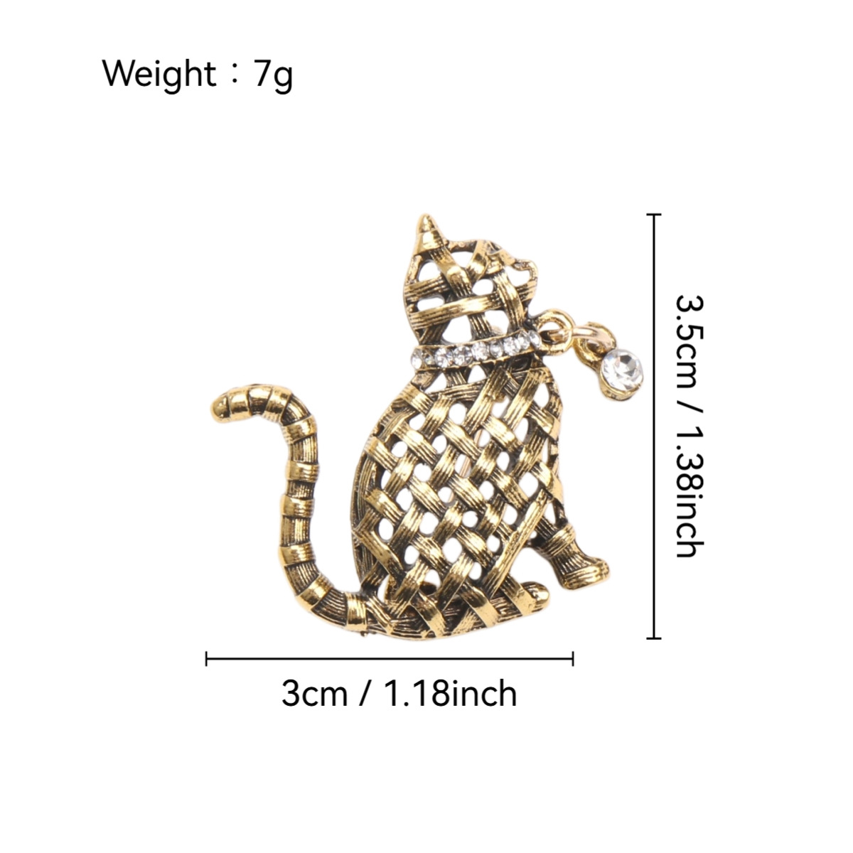 Ornate Woven Cat Brooch Collec - Collectible Vintage Brooches review and price