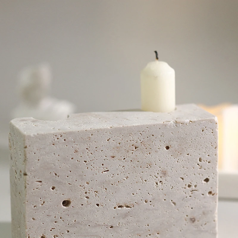 2 Holes Marble Taper Candle Ho - Vintage Collectible Marbles review and price