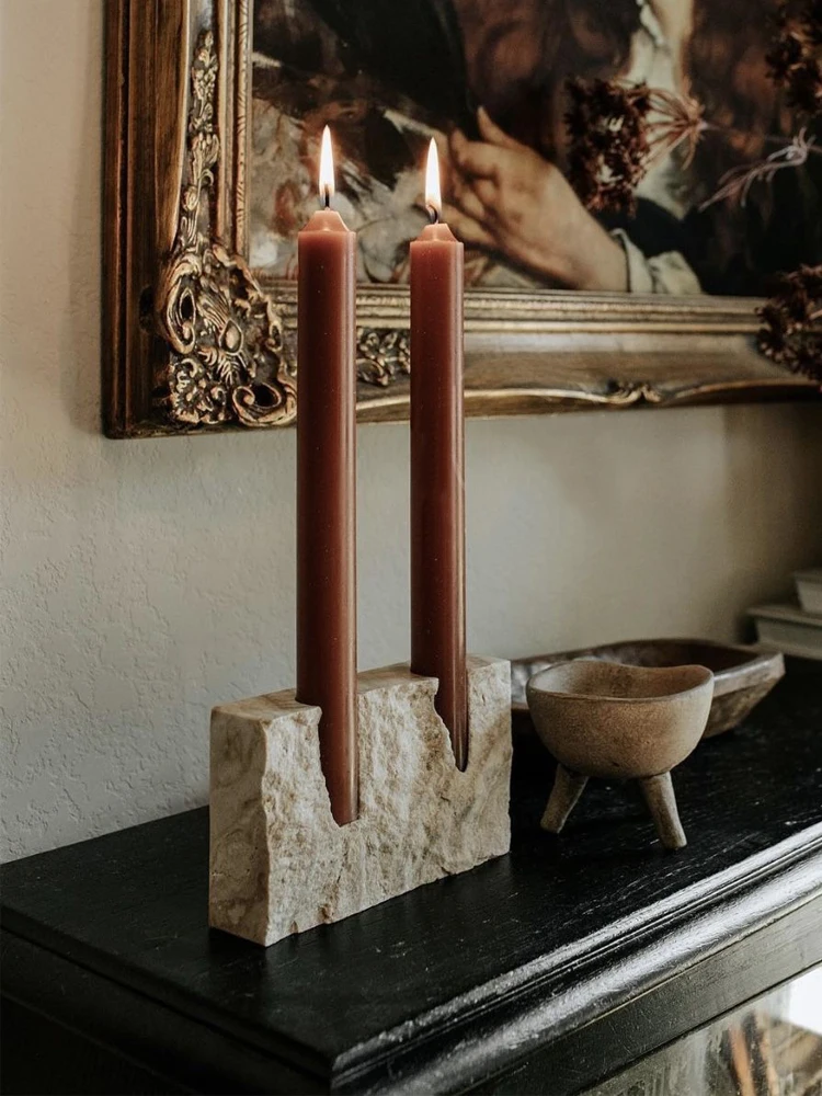 2 Holes Marble Candlestick Hol - Vintage Collectible Marbles review and price