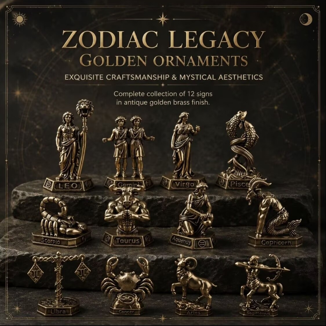 Handmade Brass Zodiac Ornament - Vintage Collectible Furniture review and price