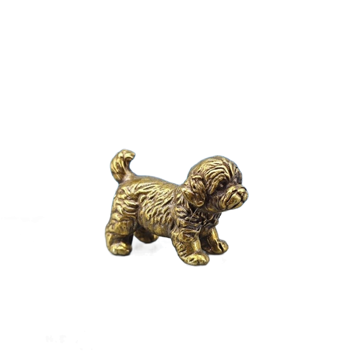 Mini Brass Dog Statue French B - Vintage Collectible Bears review and price
