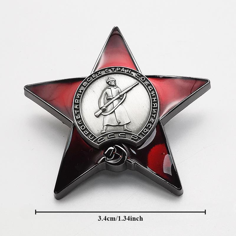 1Pc Red Star Badge Lapel Pins  - Collectible Vintage Brooches review and price