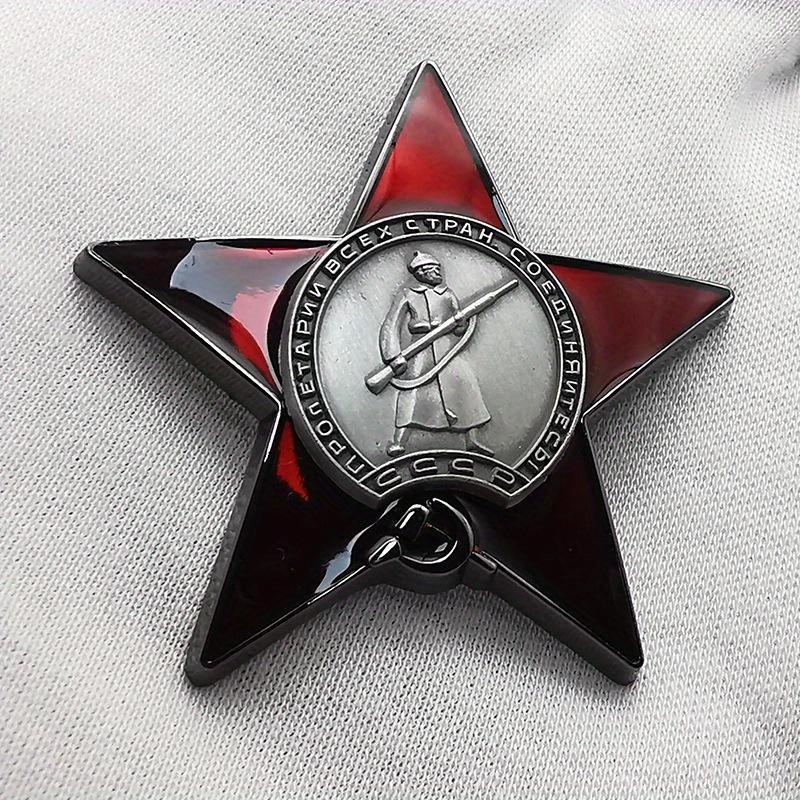 1Pc Red Star Badge Lapel Pins  - Collectible Vintage Brooches review and price